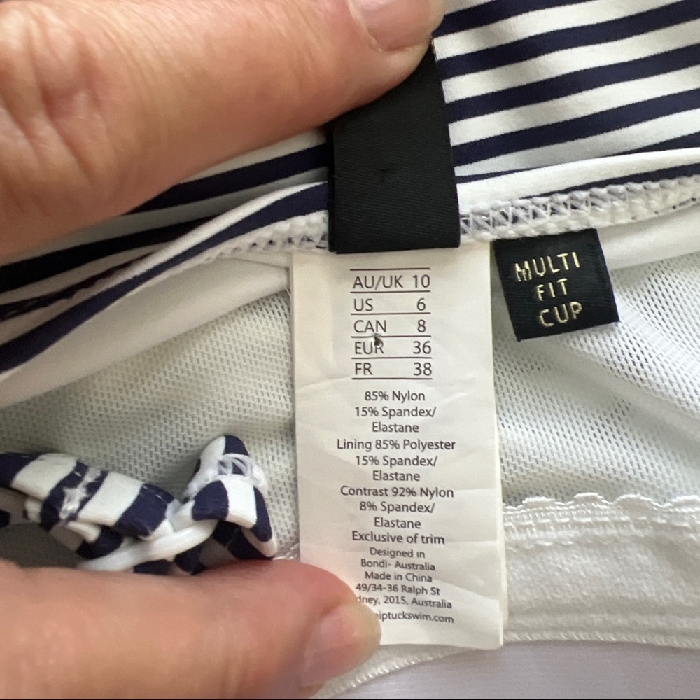 Nip Tuck Twist Stripe Tankini Top, New No Tags - image 5